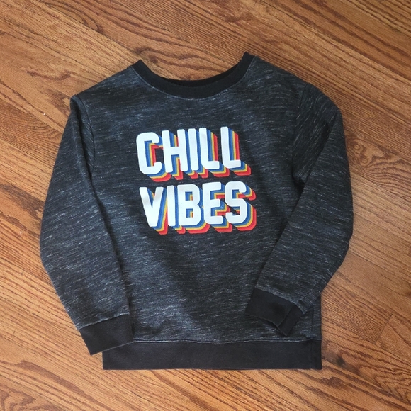 Kids Black 'Chill Vibes' Sweatshirt - Picture 1 of 4